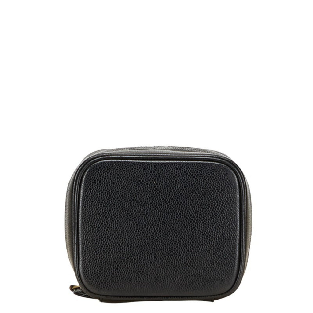 Chanel Black Grained Calfskin Pouch Vanity Bag (Pre-Owned)