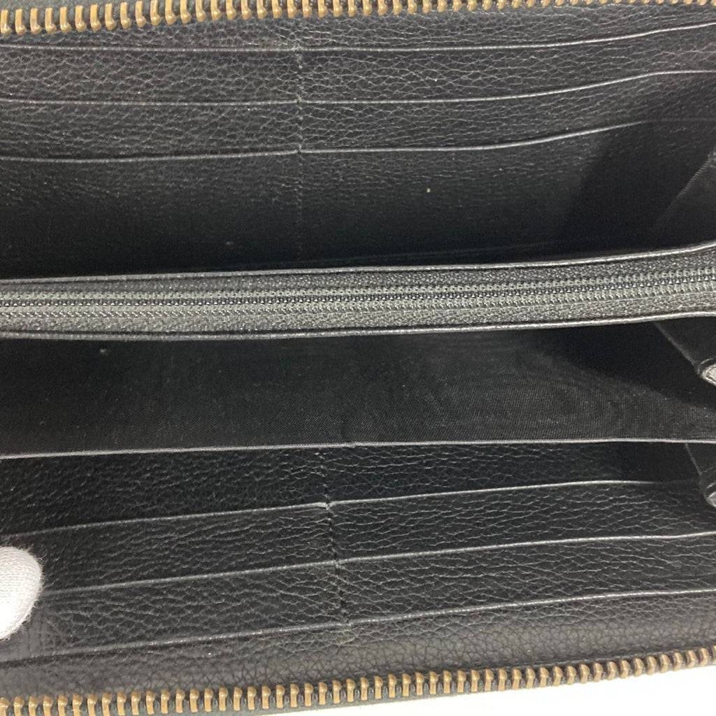 Gucci Black Leather Long Wallet (Bi-Fold) (Pre-Owned)