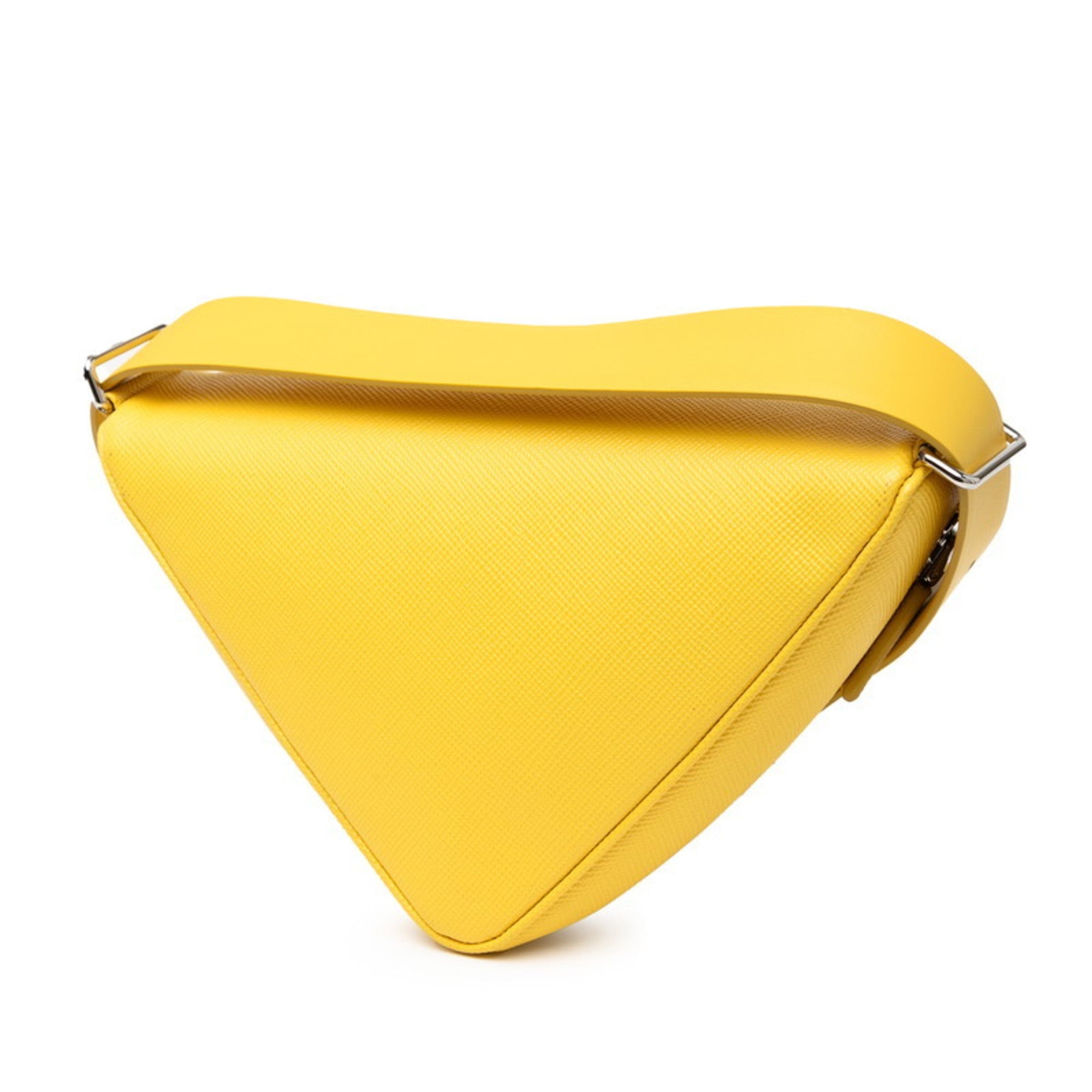Prada Yellow Leather Shoulder Bag (Pre-Owned)