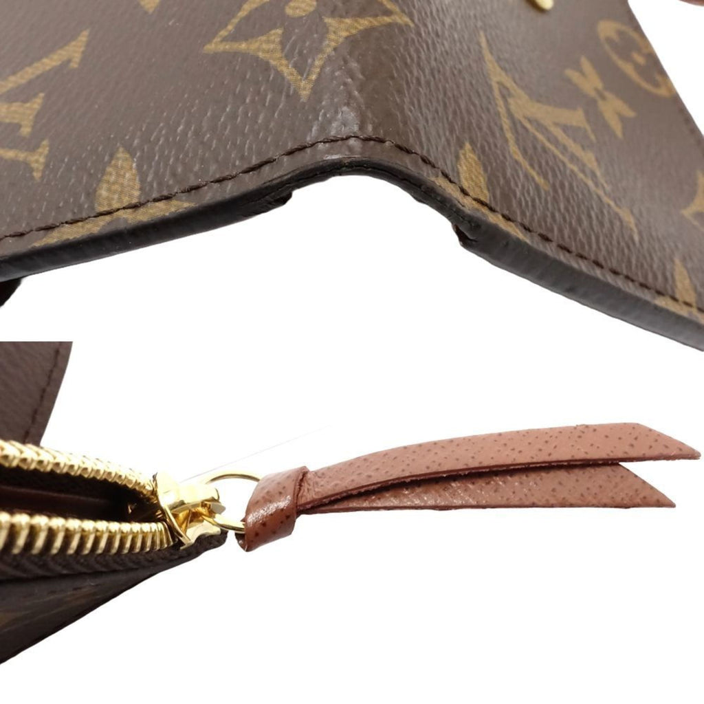Louis Vuitton Brown Canvas Wallet (Tri-Fold) (Pre-Owned)