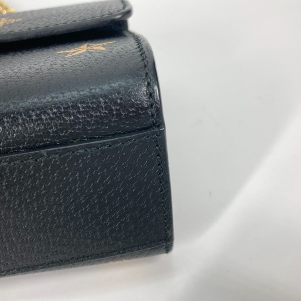 Gucci Black Gold Leather Pochette Shoulder Bag (Pre-Owned)