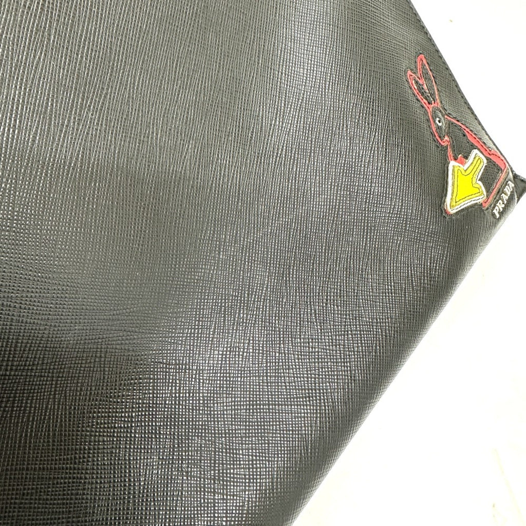 Prada Black Leather Clutch Bag (Pre-Owned)