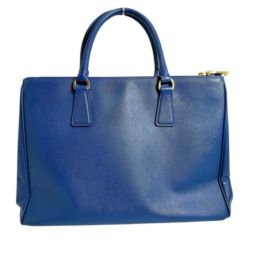 Prada Blue Leather Handbag Shoulder Bag (Pre-Owned)