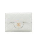Chanel Gray Leather Wallet (Tri-Fold) (Pre-Owned)