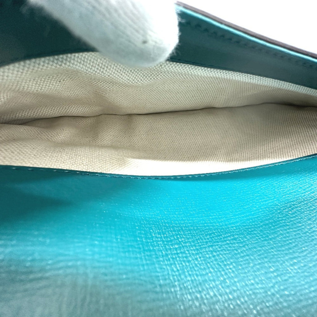 Gucci Blue Green Leather Shoulder Bag (Pre-Owned)