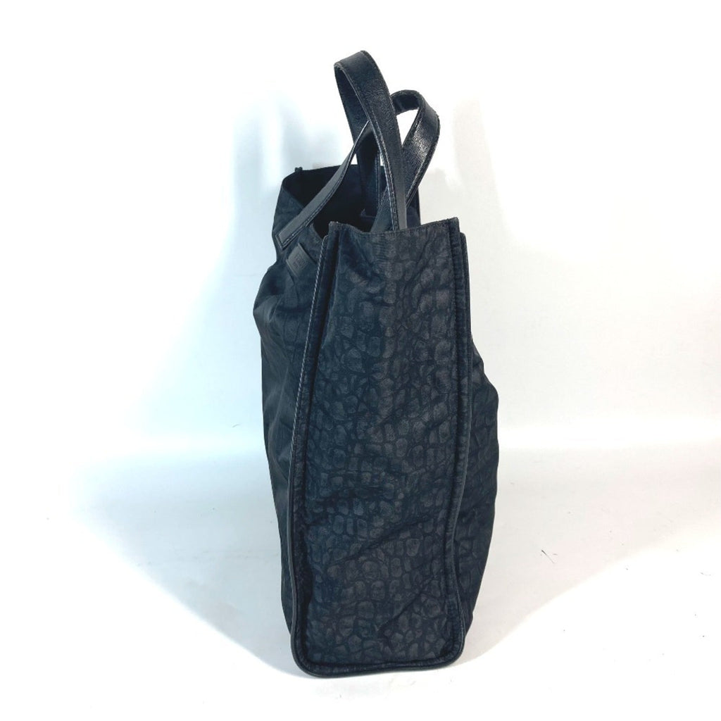 Fendi Black Nylon Leather Shoulder Bag Tote Bag (Pre-Owned)
