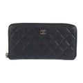 Chanel Black Leather Coin Purse/Coin Case (Pre-Owned)