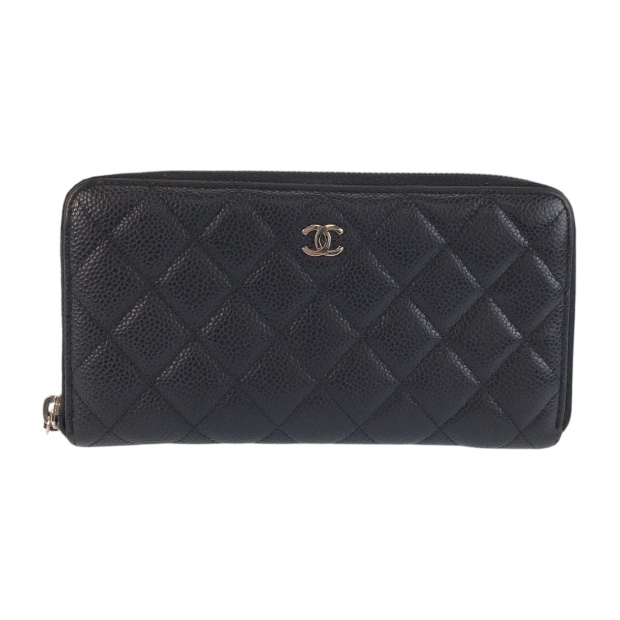 Chanel Black Leather Coin Purse/Coin Case (Pre-Owned)