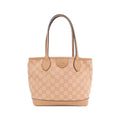 Gucci Pink Gg Canvas Leather Handbag (Pre-Owned)