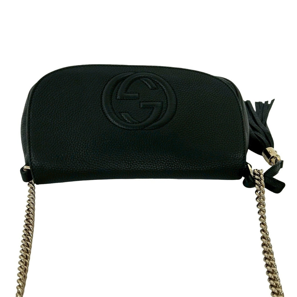 Gucci Black Leather Pochette Shoulder Bag (Pre-Owned)