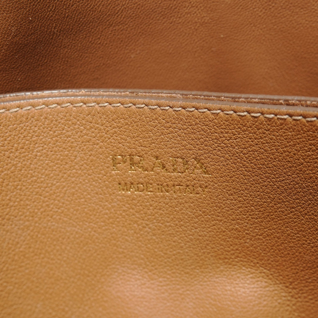 Prada Brown Leather Handbag (Pre-Owned)