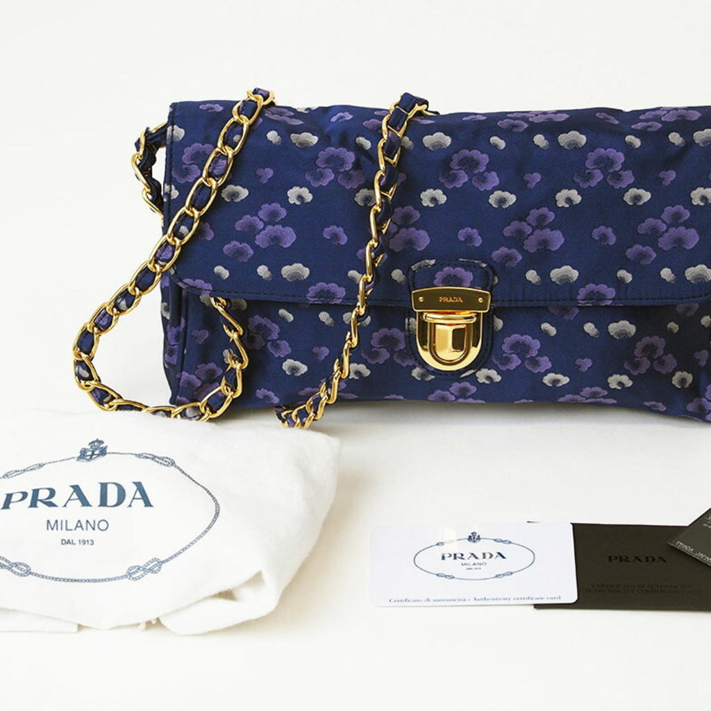 Prada Navy Nylon Shoulder Bag (Pre-Owned)