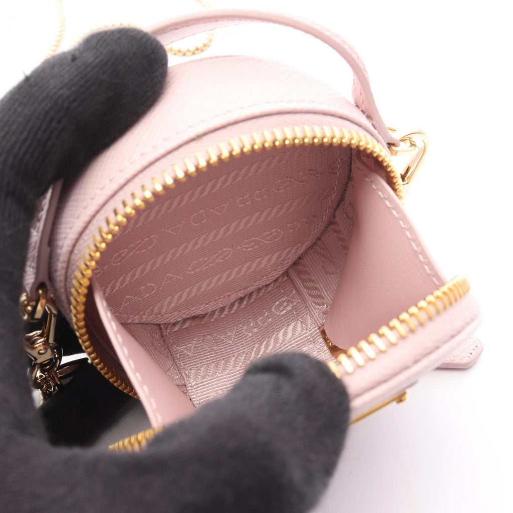 Prada Pink Saffiano Triangle Pouch Shoulder Bag (Pre-Owned)