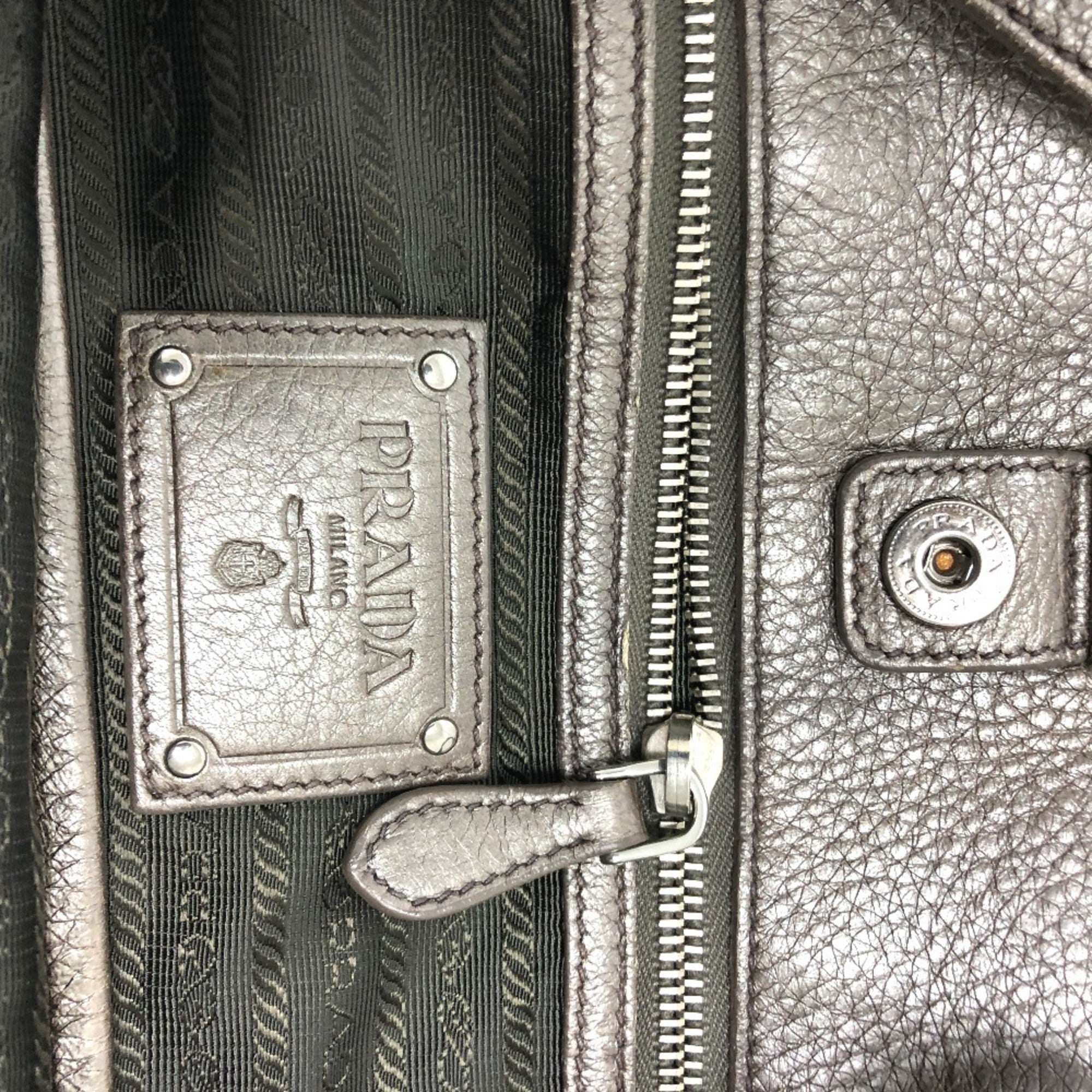Prada Brown Leather Tote Bag (Pre-Owned)