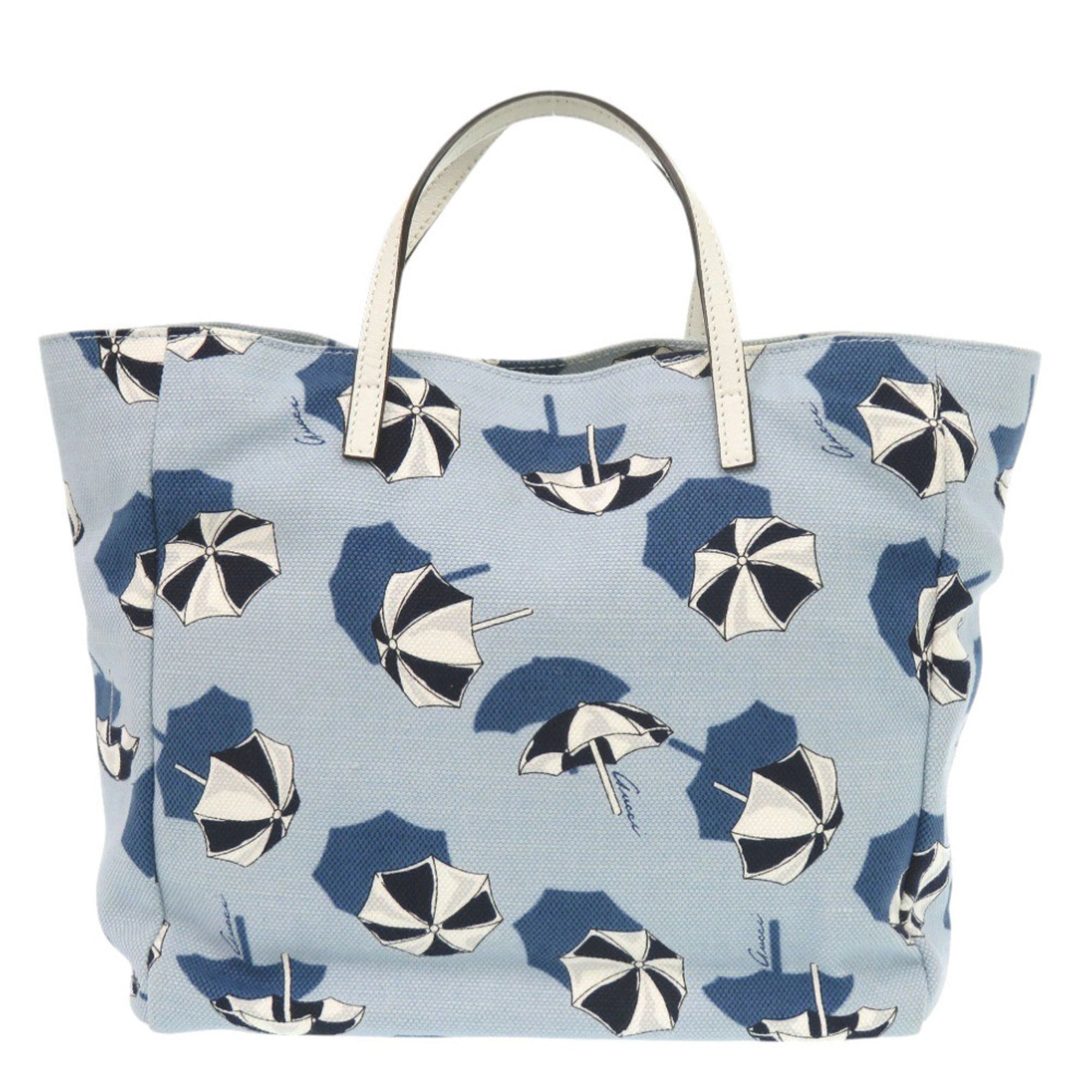Gucci Blue Canvas Tote Bag (Pre-Owned)