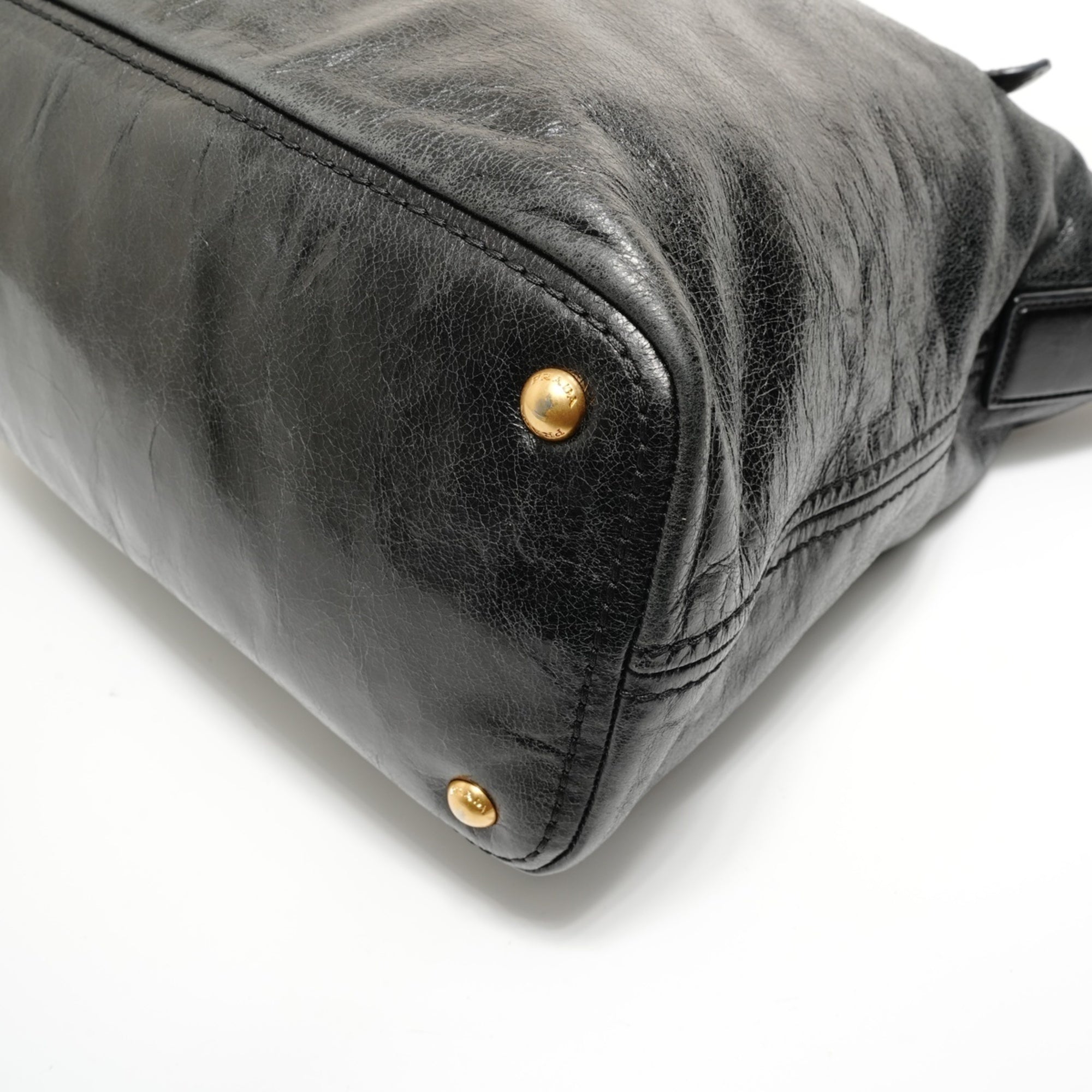 Prada Black Leather Shoulder Bag (Pre-Owned)