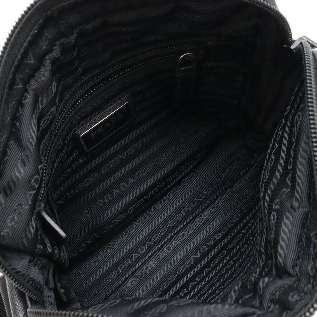Prada Black Nero Nylon Leather Shoulder Bag (Pre-Owned)