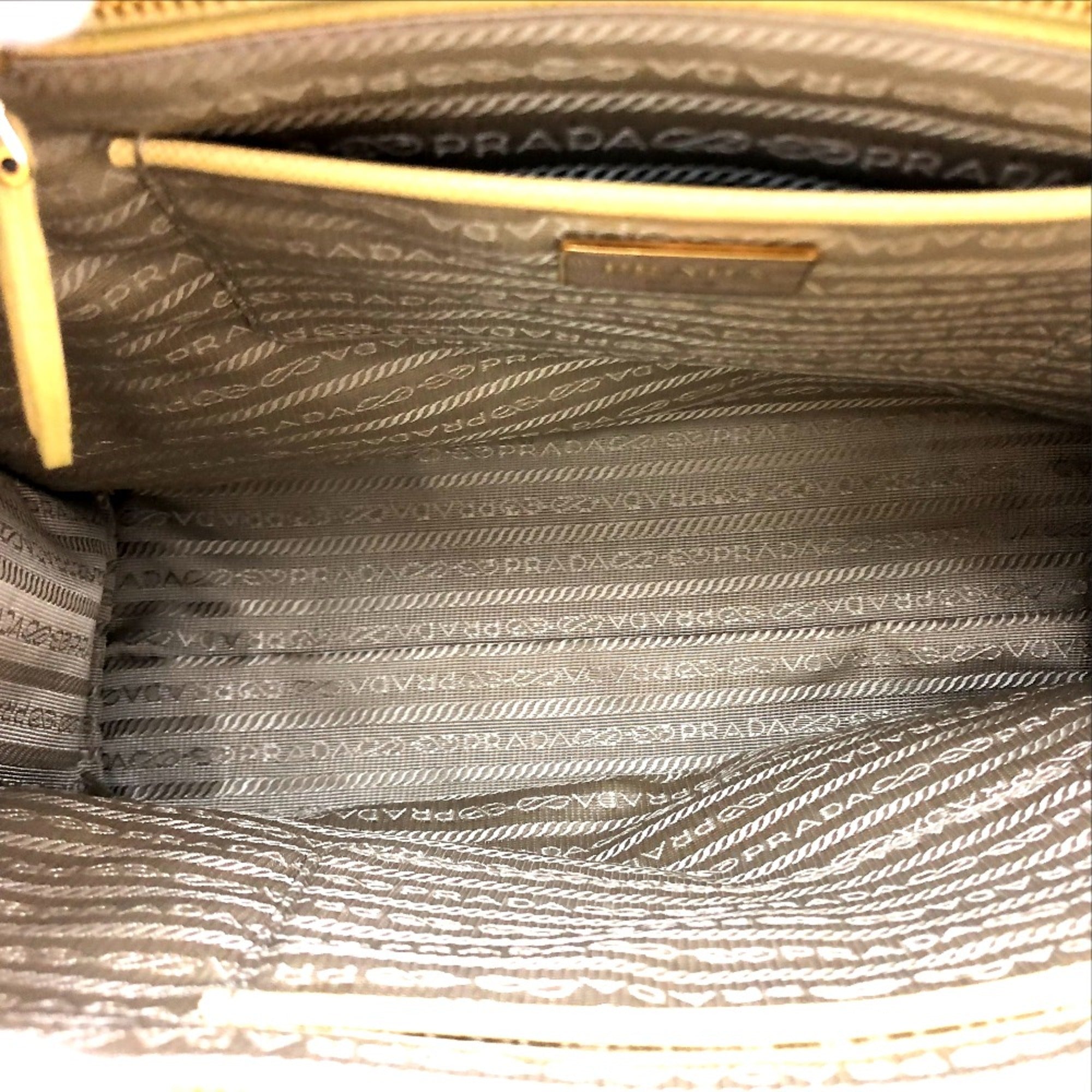 Prada Yellow Leather Handbag (Pre-Owned)