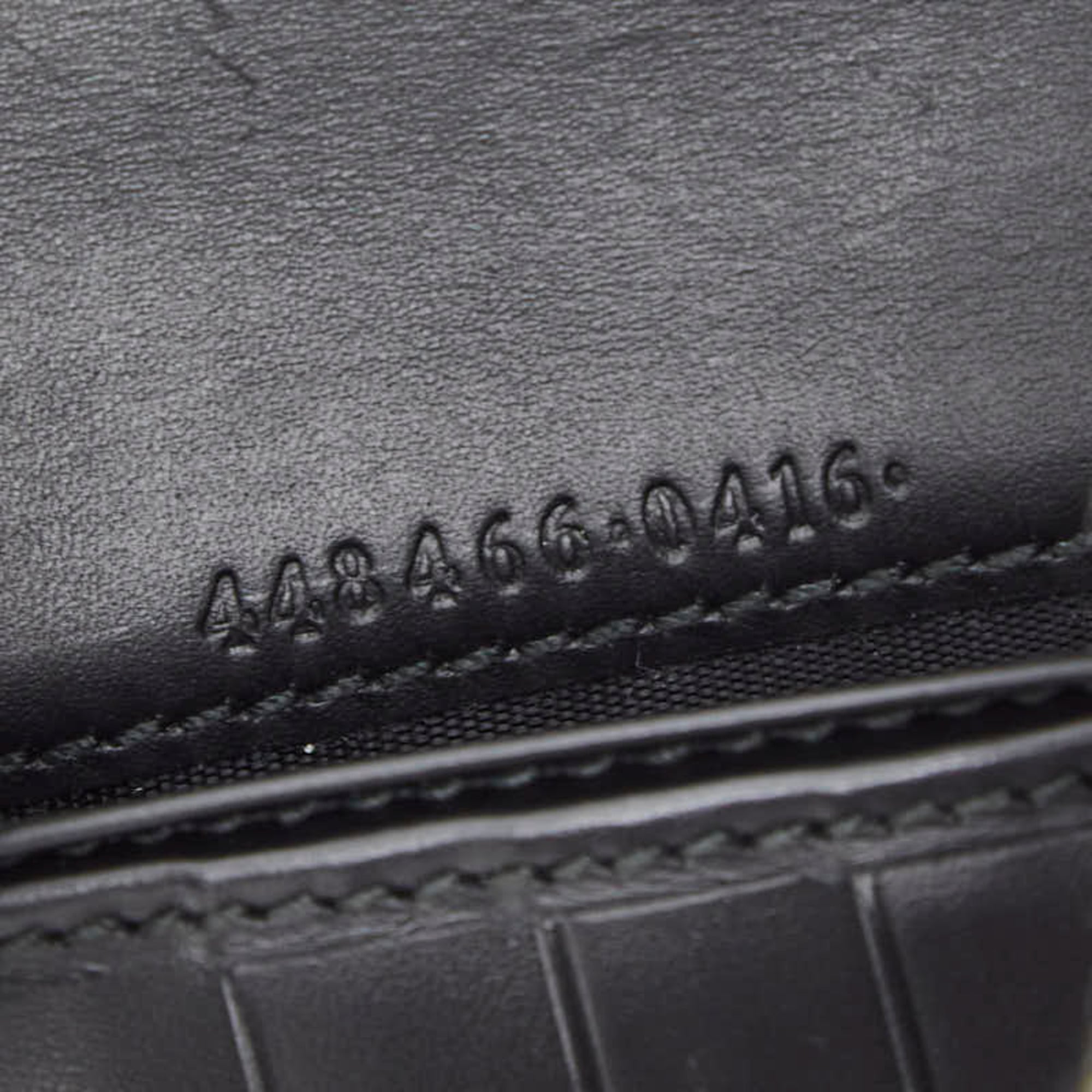 Gucci Black Blue Yellow Leather Long Wallet (Bi-Fold) (Pre-Owned)