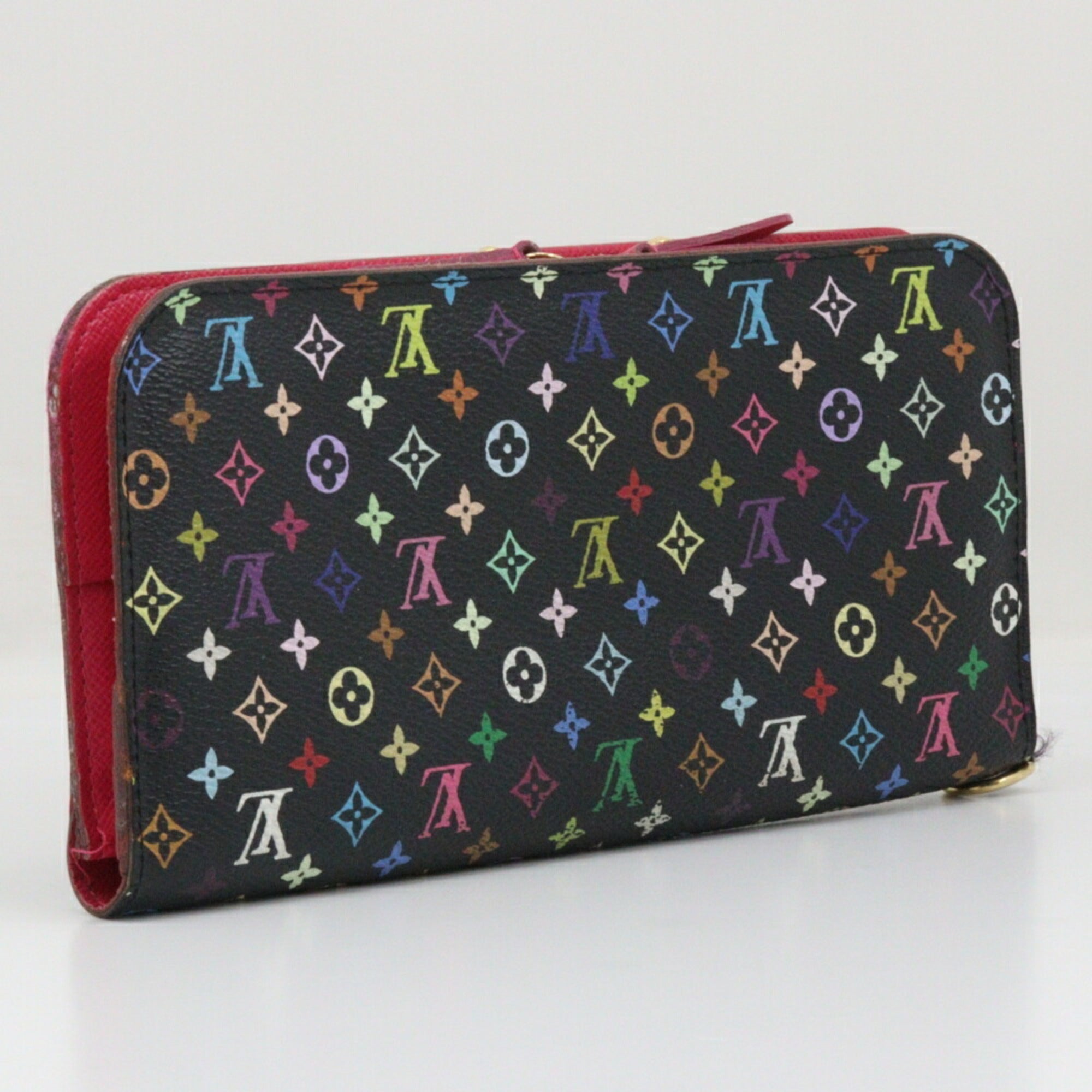 Louis Vuitton Monogram Multicolore Black Grenade Multi-Color Pink Monogram Multicolore Long Wallet (Bi-Fold) (Pre-Owned)
