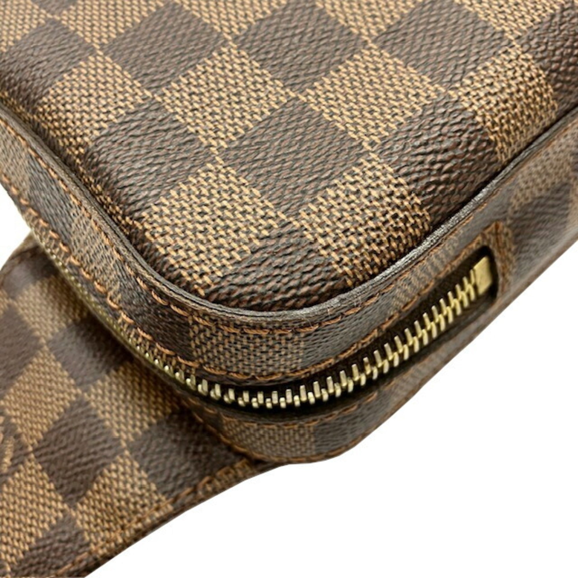 Louis Vuitton Ebene Damier Canvas Shoulder Bag Sling Bag (Pre-Owned)