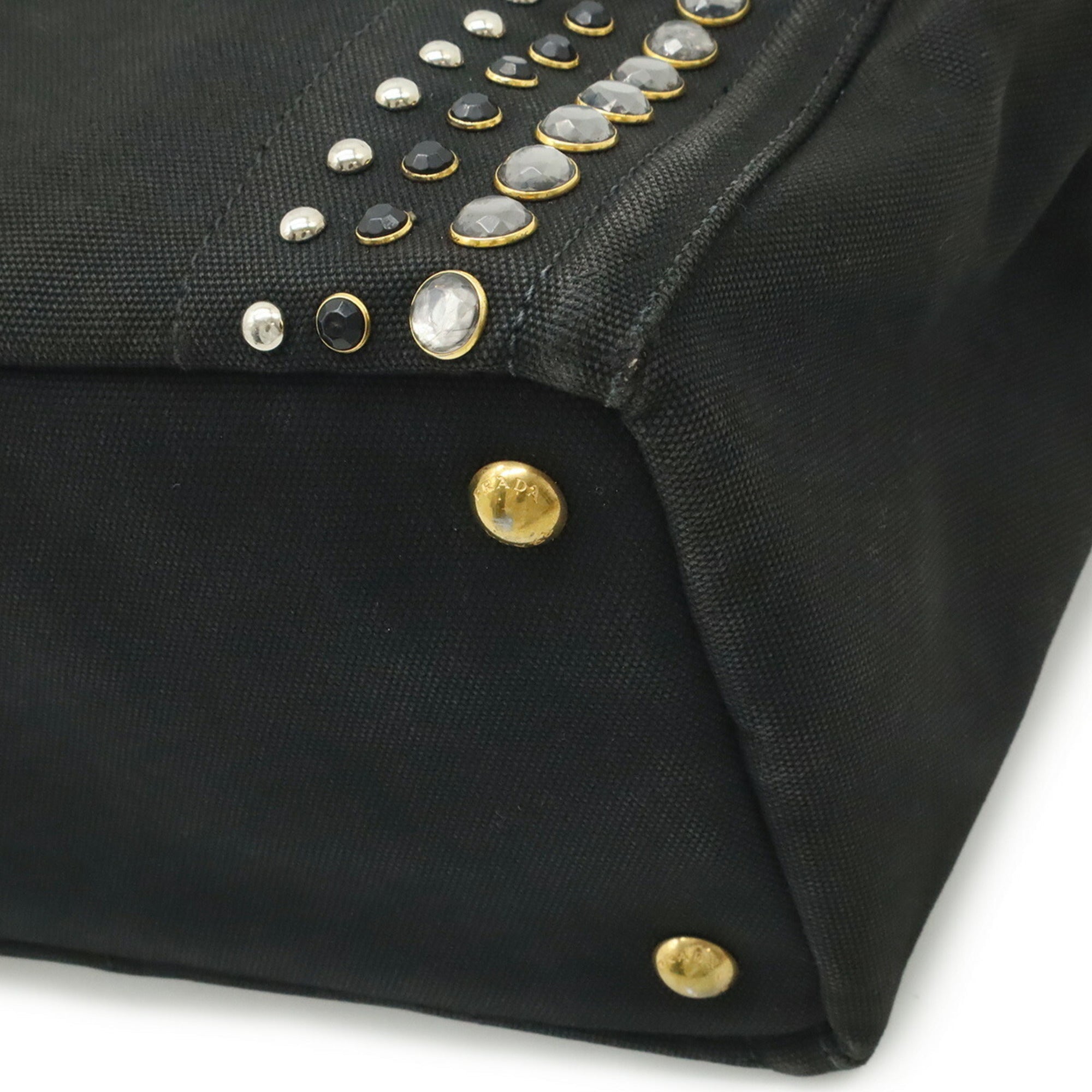 Prada Black Nero Canapa Handbag Shoulder Bag (Pre-Owned)