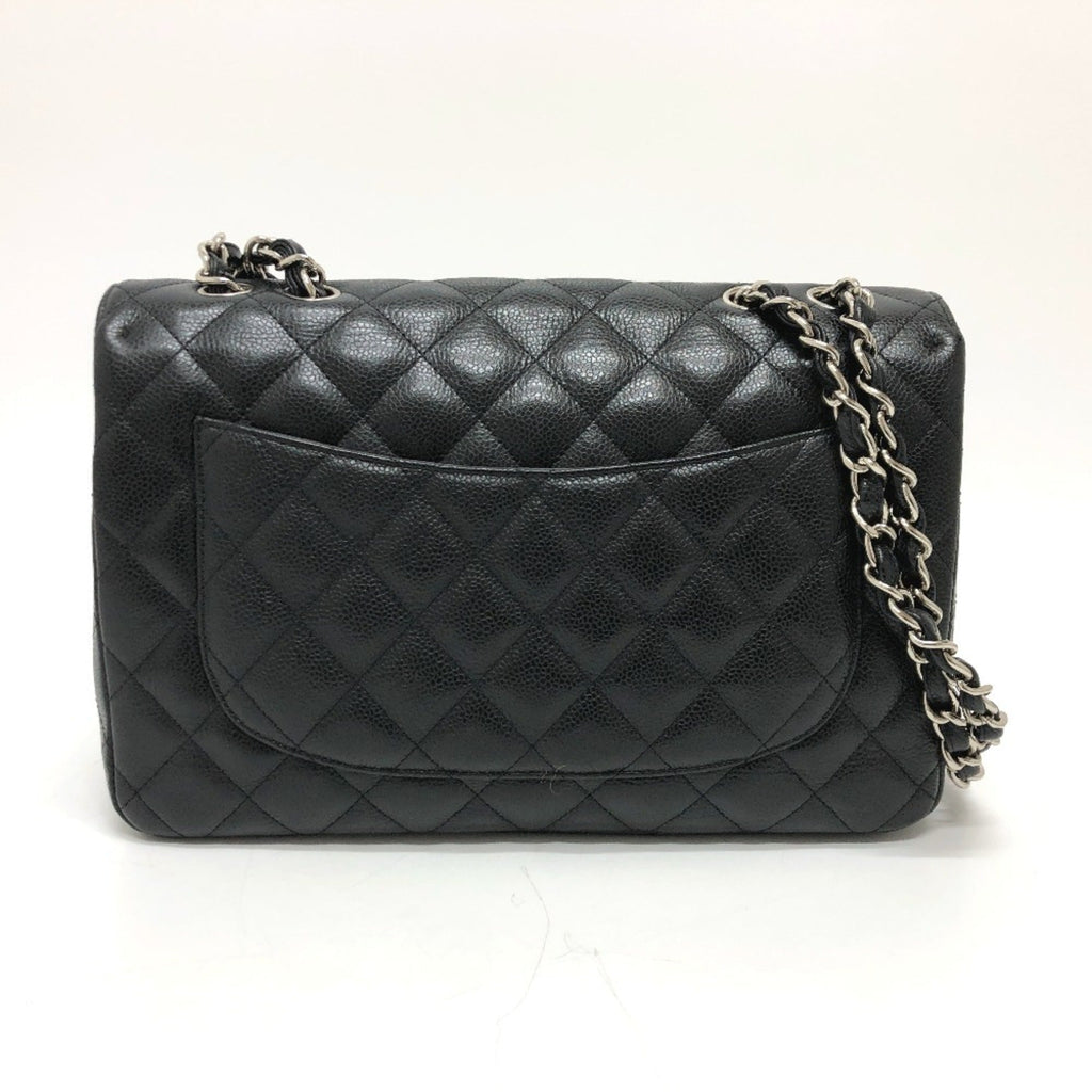 Chanel Black Grained Calfskin Shoulder Bag (Pre-Owned)