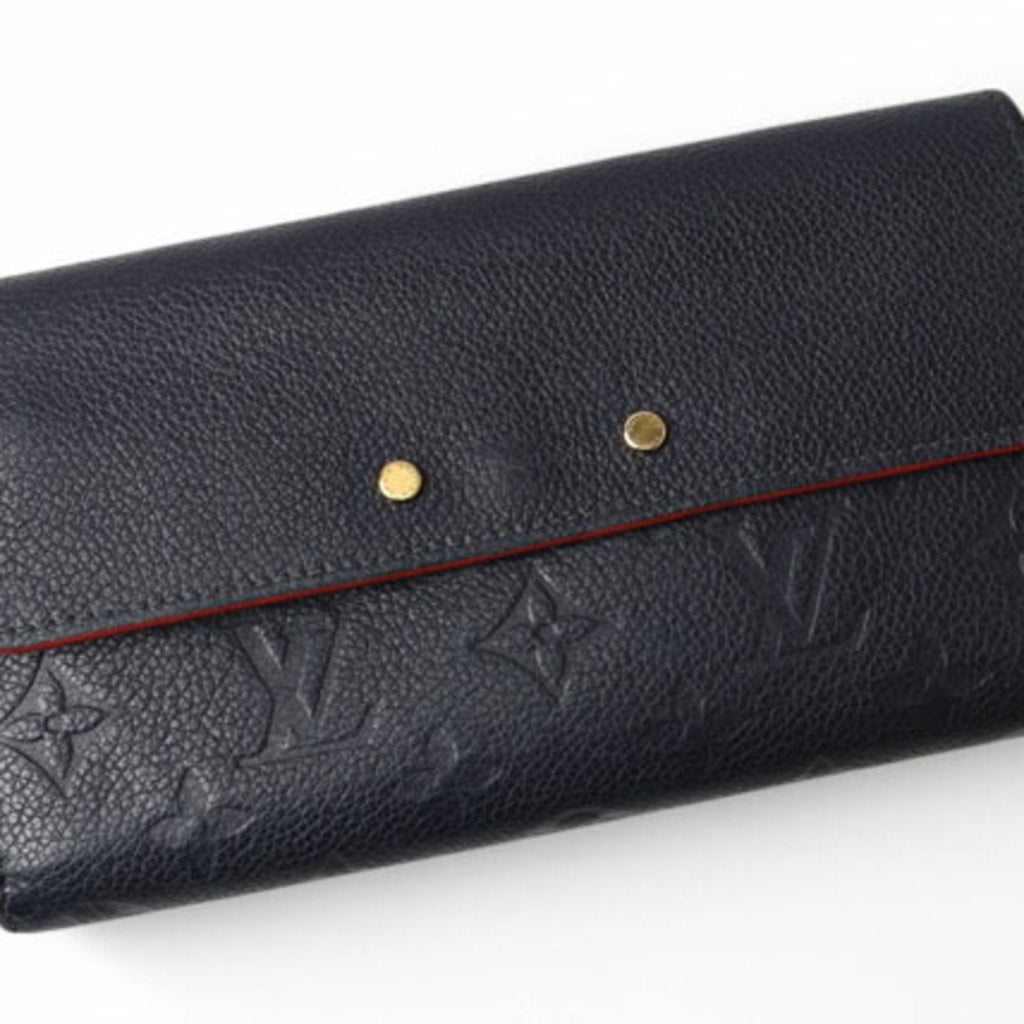 Louis Vuitton Marine Rouge Monogram Monogram Empreinte Long Wallet (Tri-Fold) (Pre-Owned)
