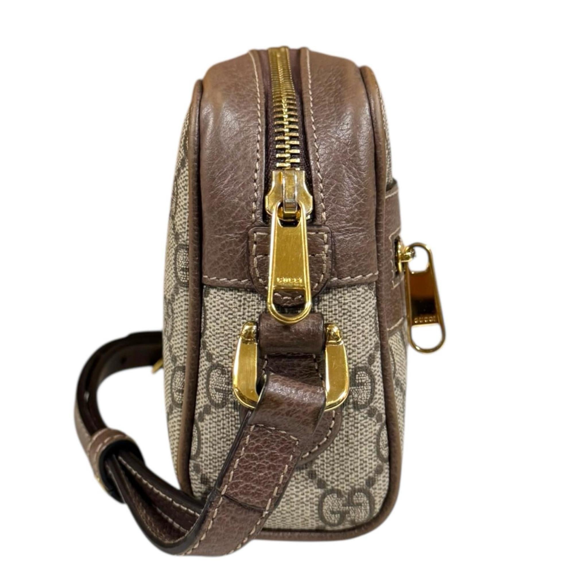 Gucci Ophidia Beige Gg Supreme Shoulder Bag (Pre-Owned)