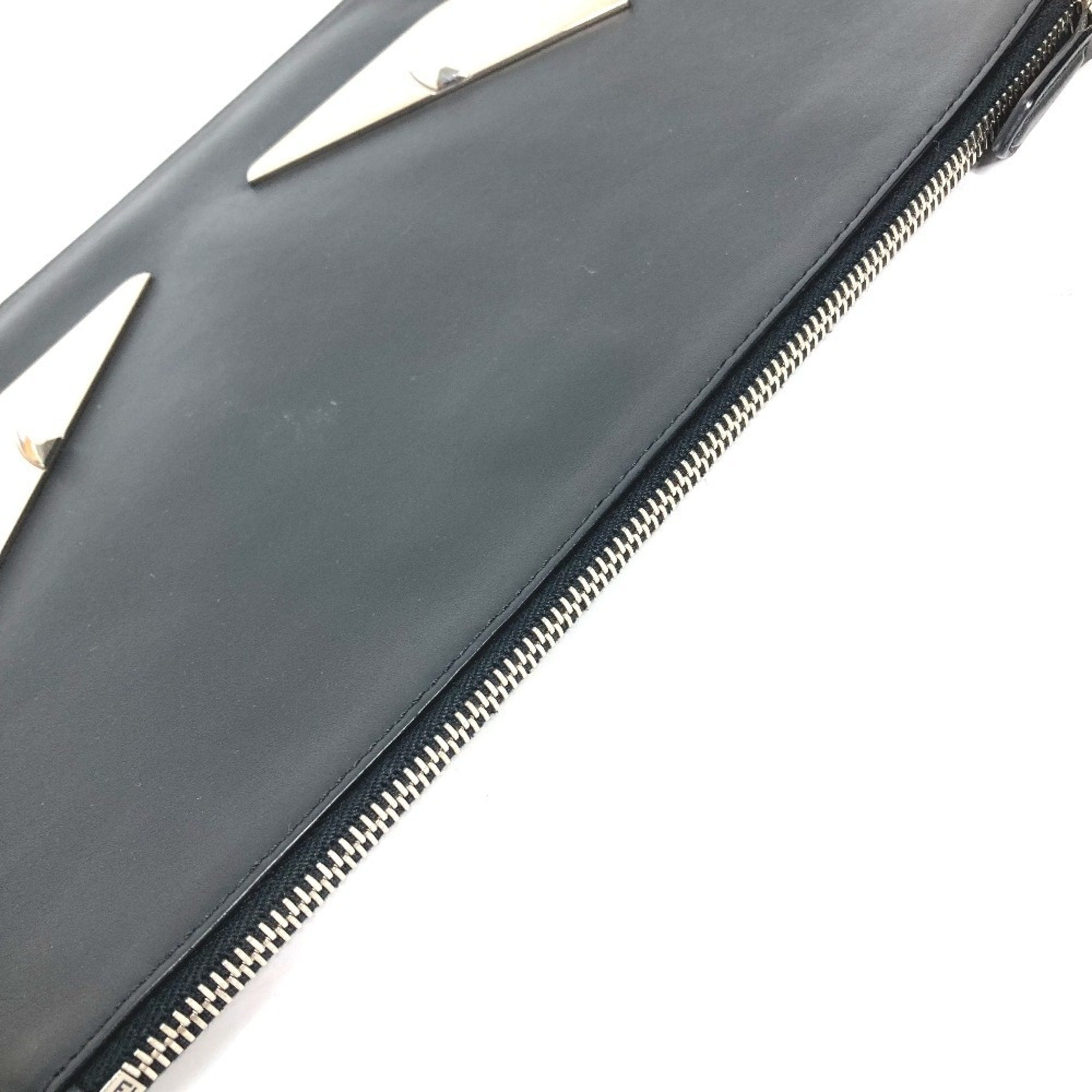Fendi Black Leather Clutch Bag (Pre-Owned)