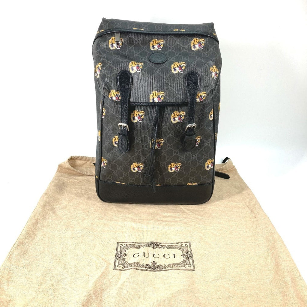 Gucci Black Gg Supreme Backpack (Pre-Owned)