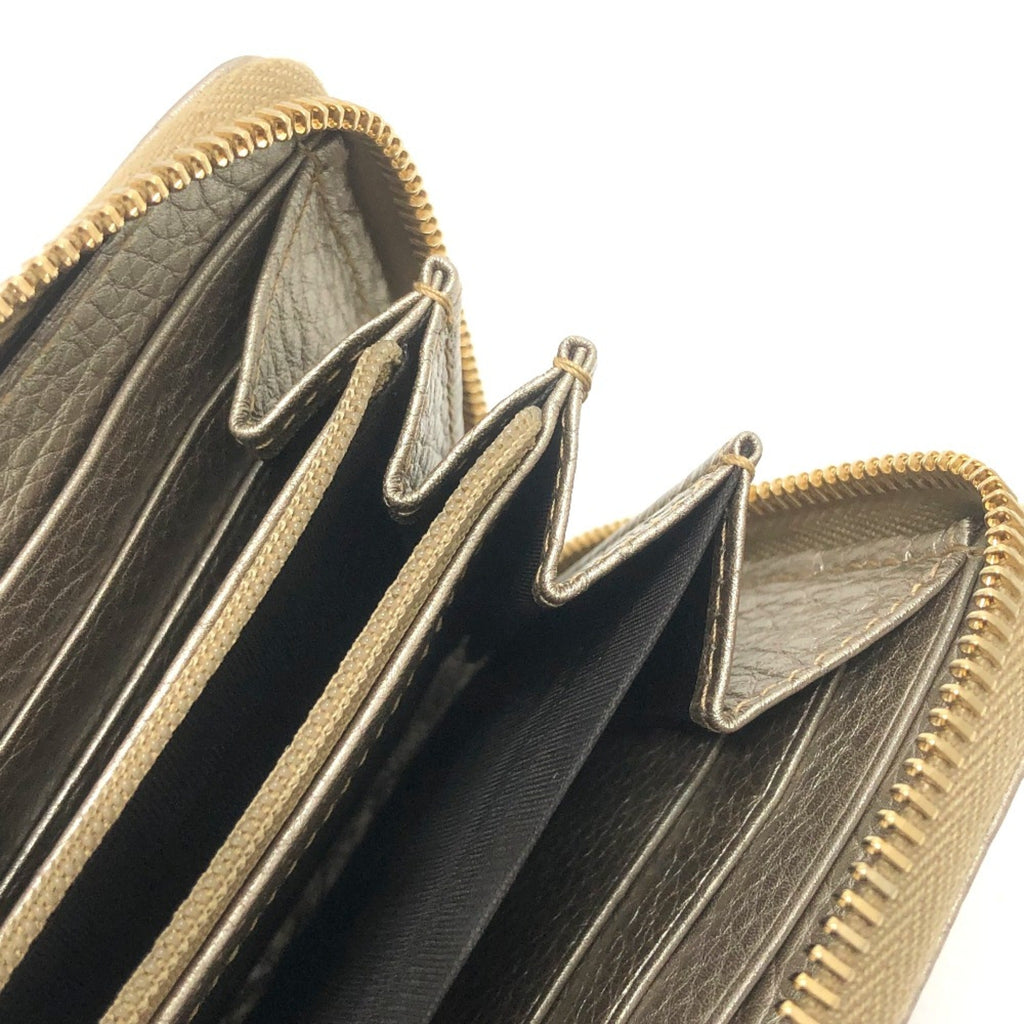 Gucci Gold Leather Long Wallet (Bi-Fold) (Pre-Owned)