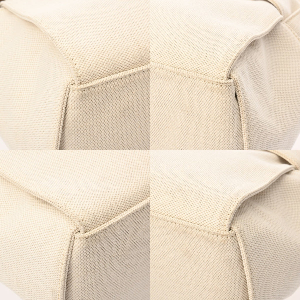 Bottega Veneta Ivory Canvas Tote Bag (Pre-Owned)