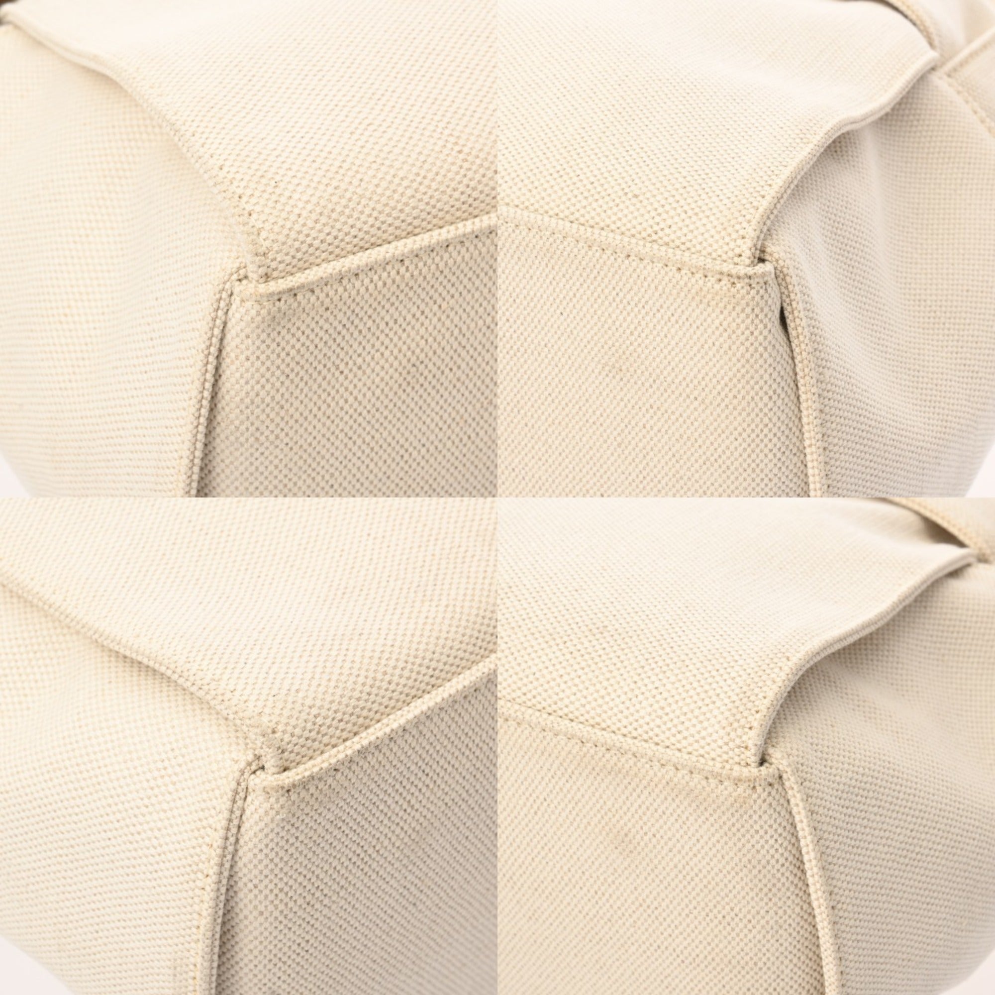 Bottega Veneta Ivory Canvas Tote Bag (Pre-Owned)