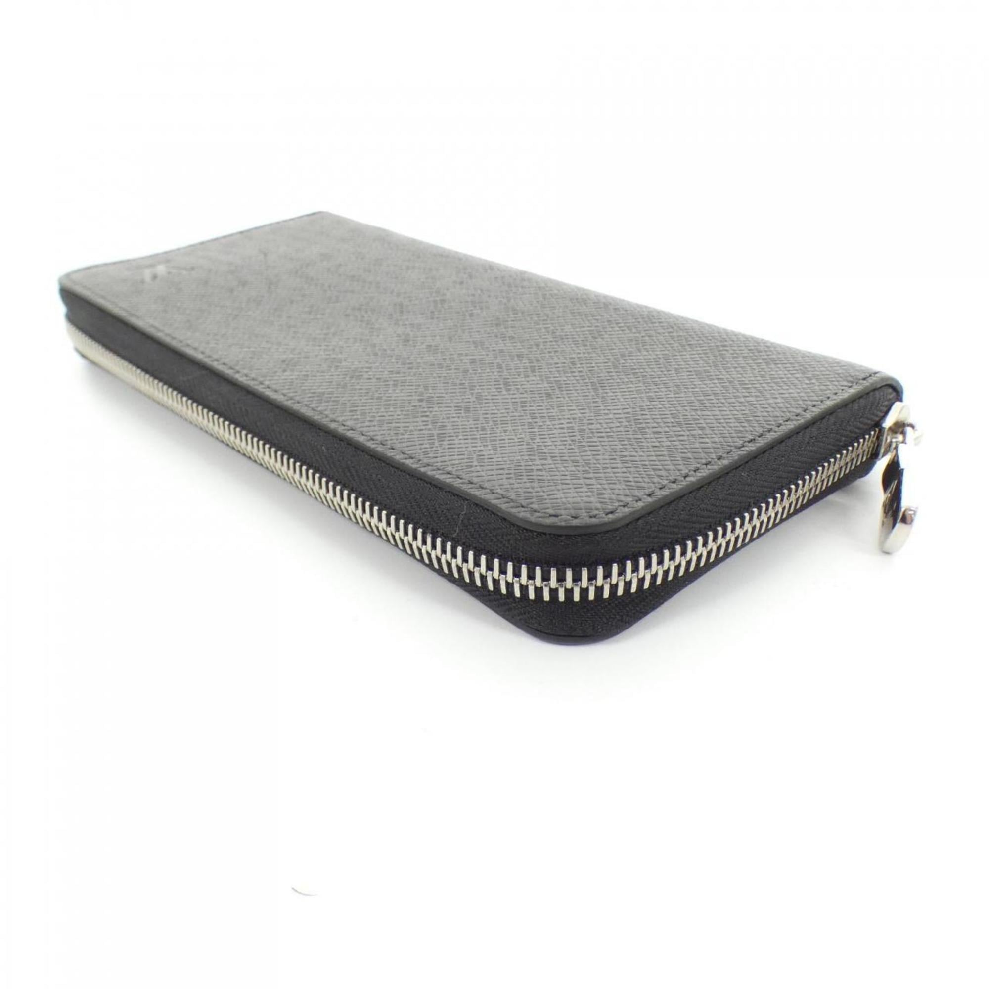 Louis Vuitton Black Taiga Leather Long Wallet (Bi-Fold) (Pre-Owned)