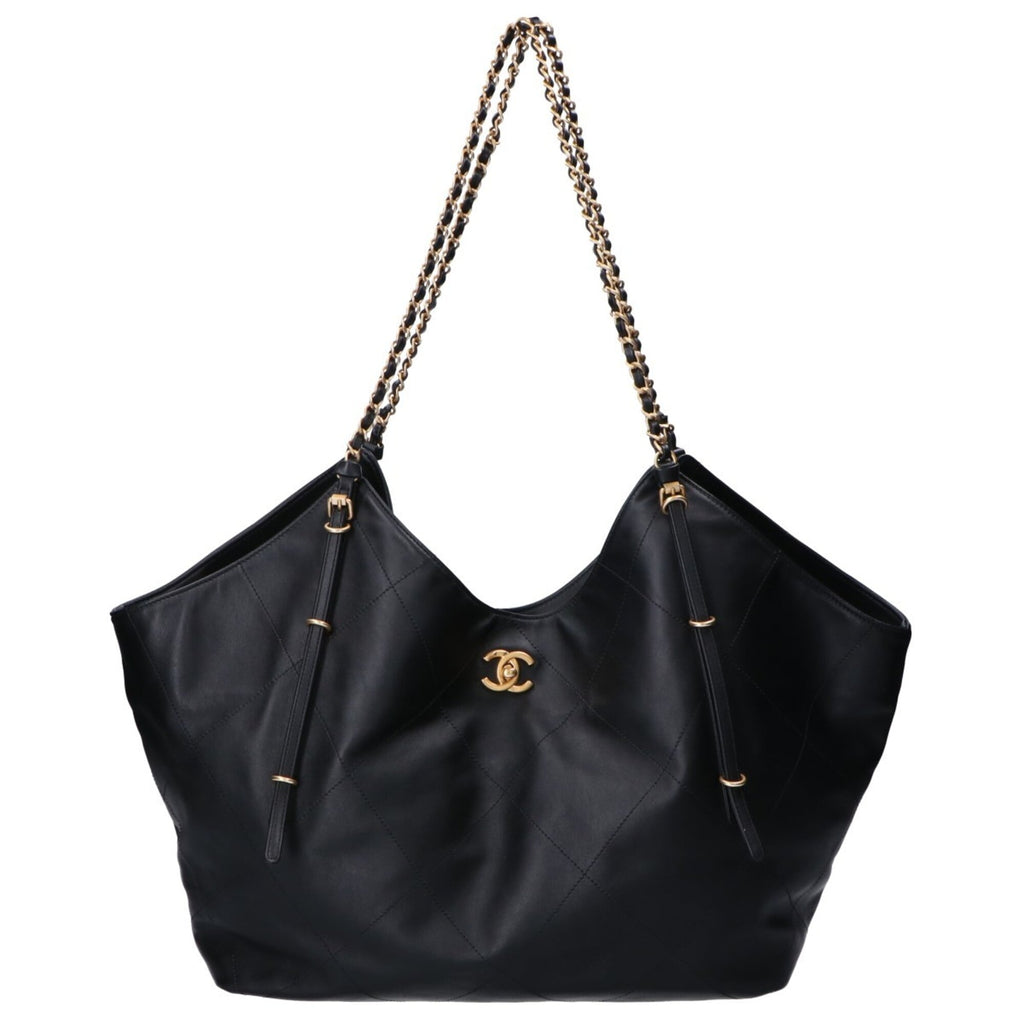 Chanel Black Leather Tote Bag (Pre-Owned)