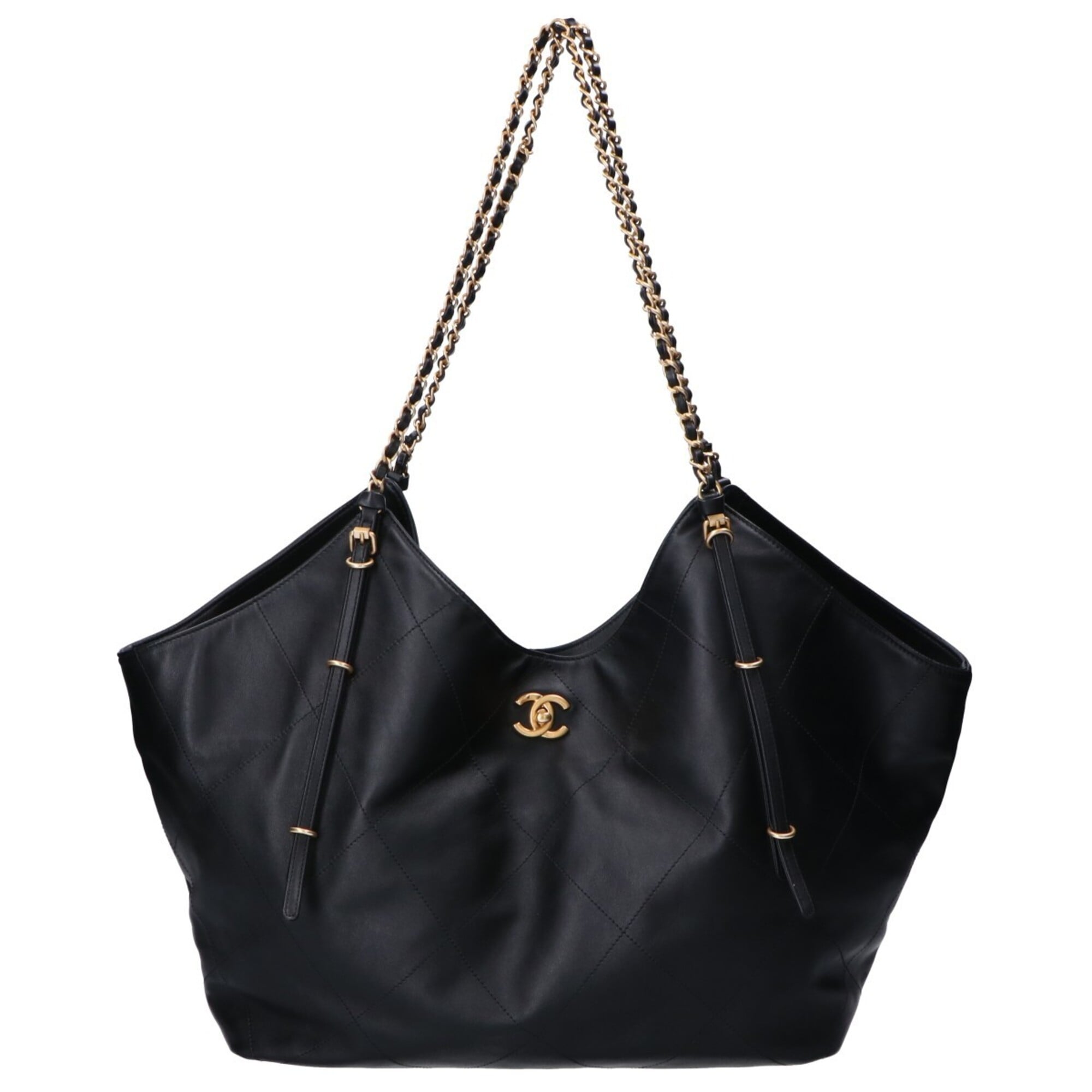 Chanel Black Leather Tote Bag (Pre-Owned)