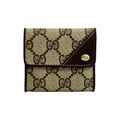 Gucci Brown Leather Pvc Coin Purse/Coin Case (Pre-Owned)