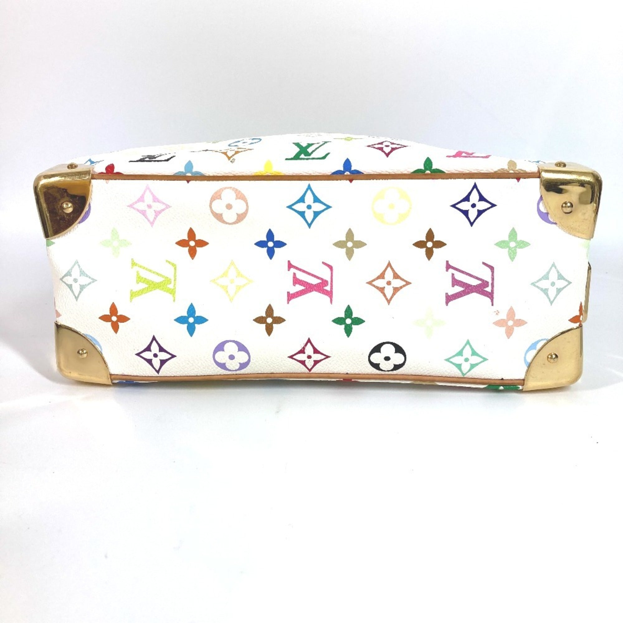 Louis Vuitton Multi-Color White Monogram Multicolore Canvas Boston Bag Handbag (Pre-Owned)