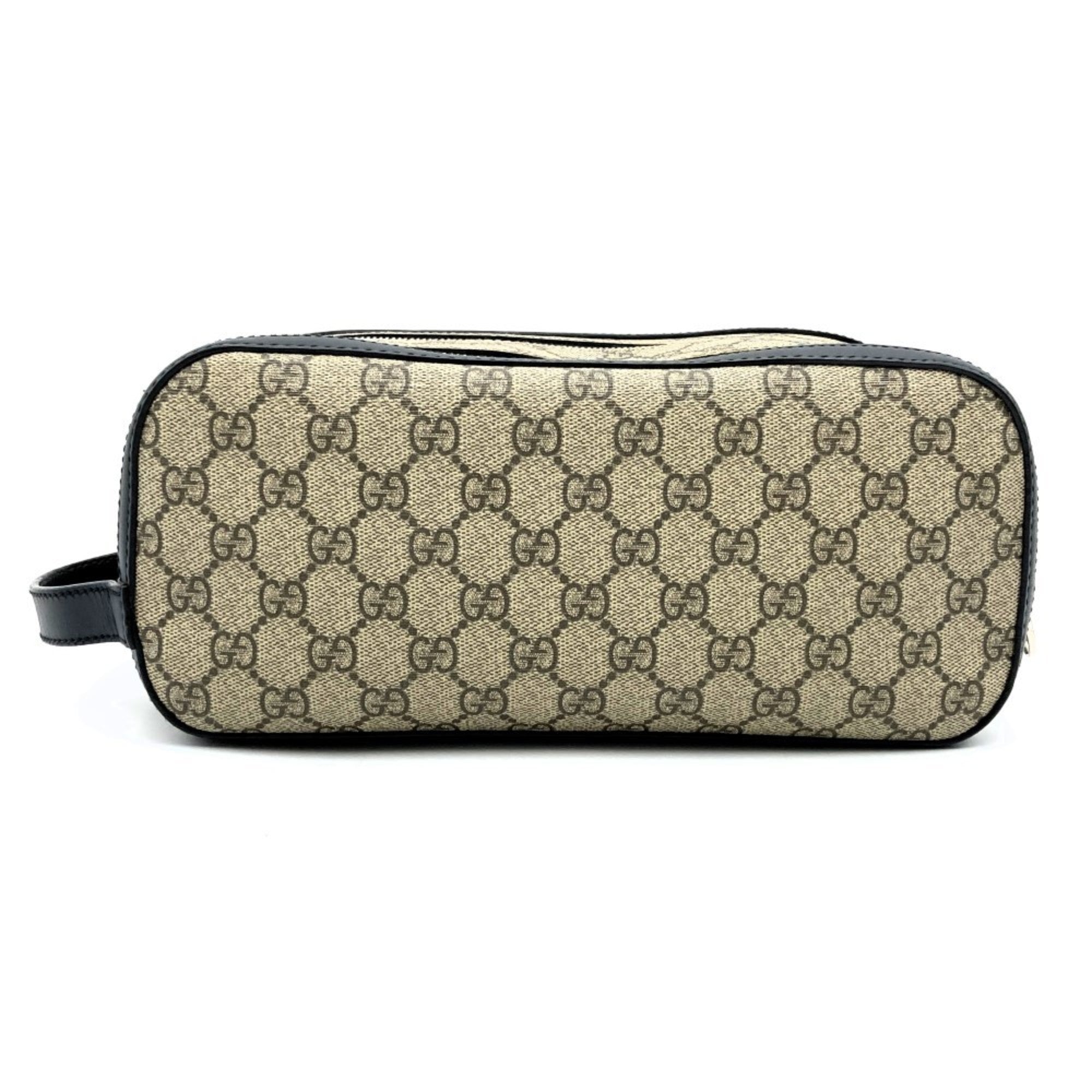 Gucci Beige Gg Supreme Leather Clutch Bag (Pre-Owned)