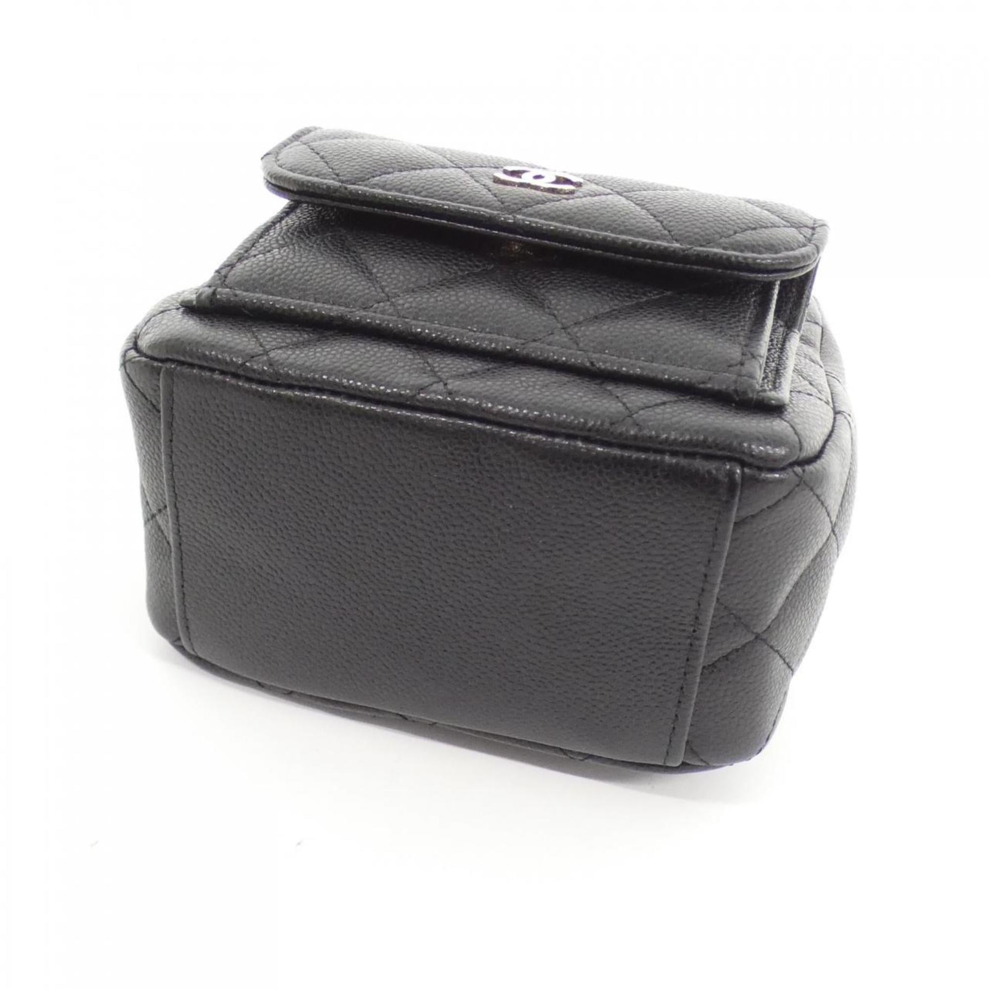 Chanel Black Grained Calfskin Backpack (Pre-Owned)