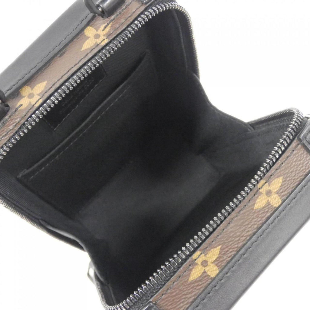 Louis Vuitton Black Brown Marron Coated Canvas Shoulder Bag (Pre-Owned)