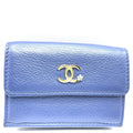Chanel Navy Leather Wallet (Tri-Fold) (Pre-Owned)