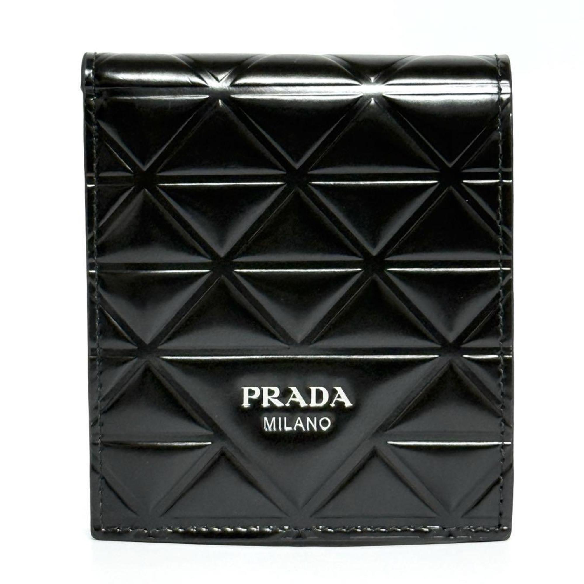Prada Black Leather Wallet (Bi-Fold) (Pre-Owned)