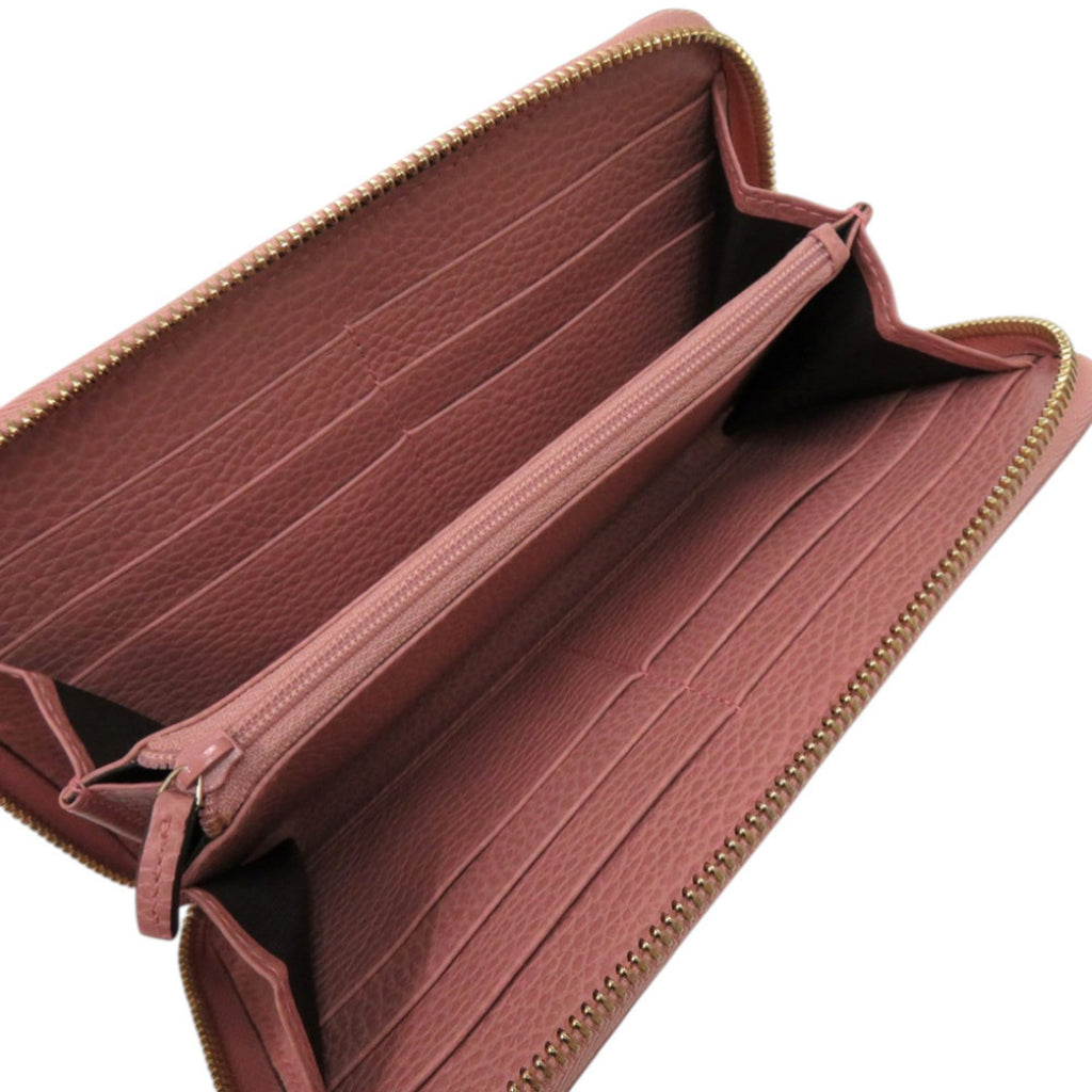 Gucci Beige Dusty Pink Gg Supreme Canvas Long Wallet (Bi-Fold) (Pre-Owned)