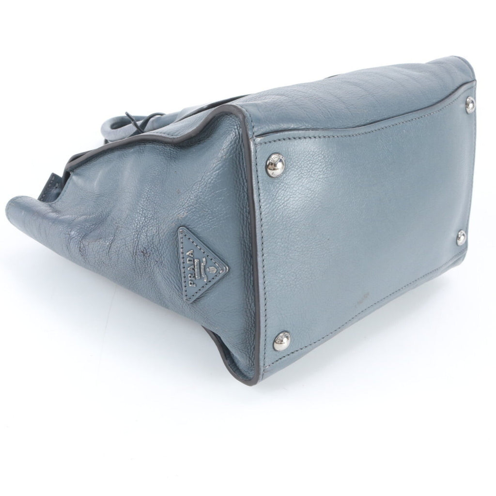 Prada Blue Leather Handbag (Pre-Owned)