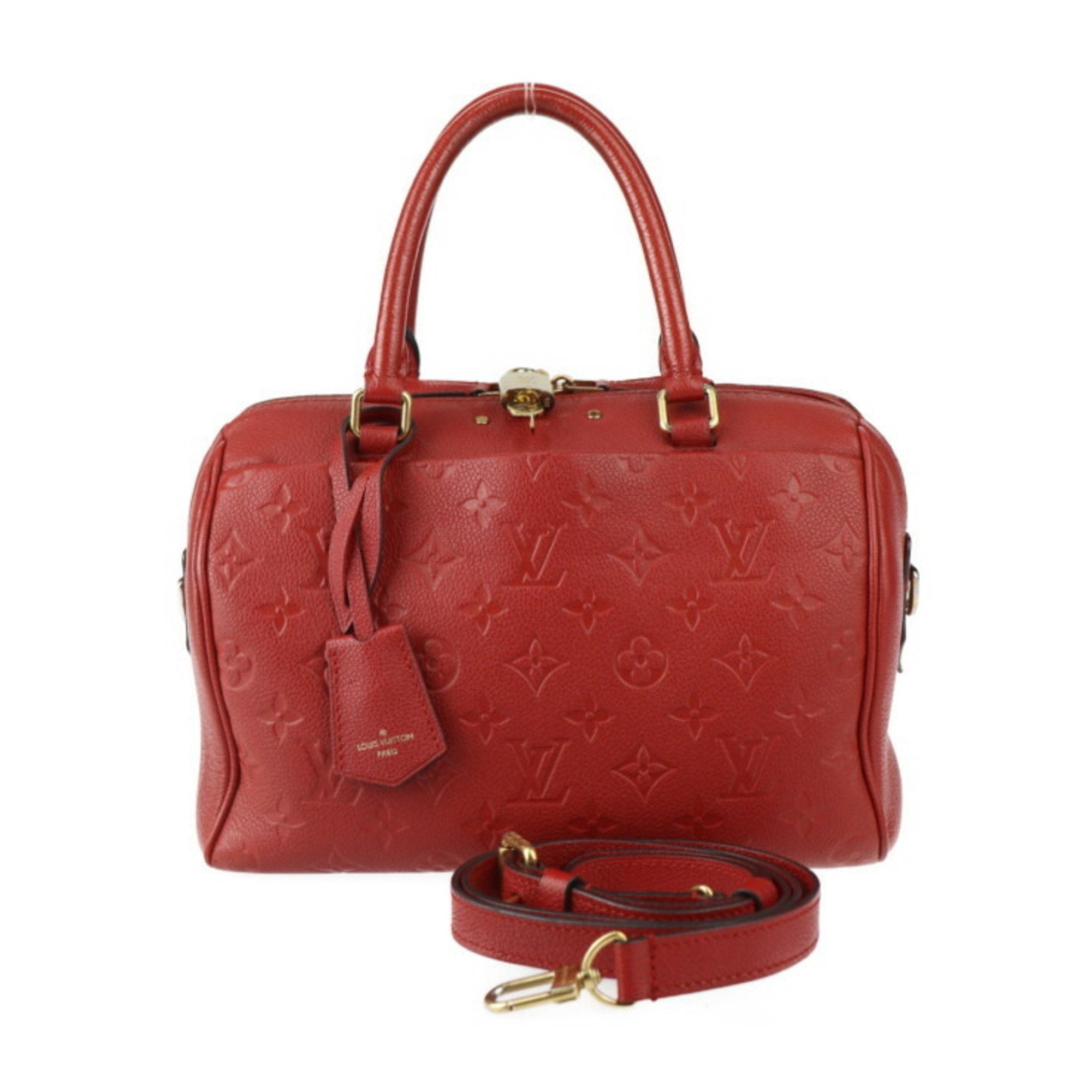 Louis Vuitton Cerise Red Color Leather Handbag Shoulder Bag (Pre-Owned)