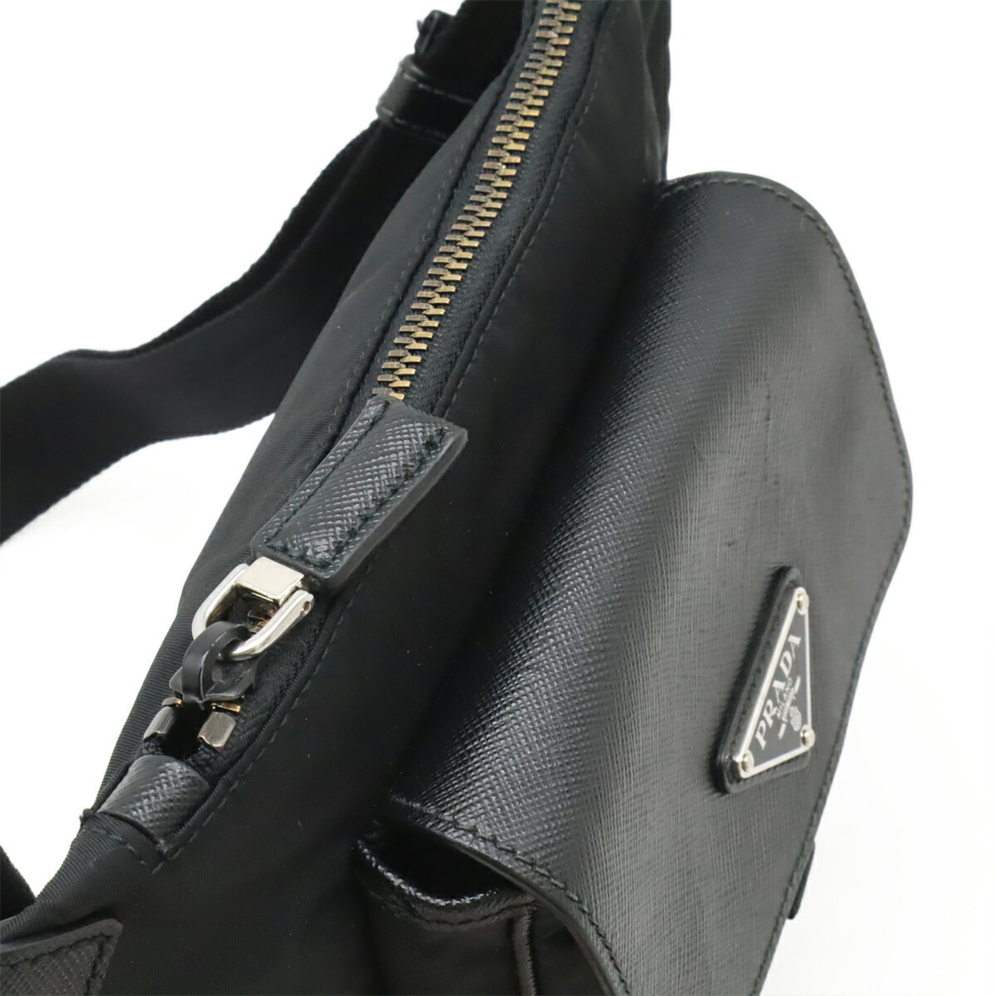Prada Black Nero Nylon Pouch Sling Bag (Pre-Owned)