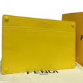 Fendi Yellow Leather Pouch (Pre-Owned)