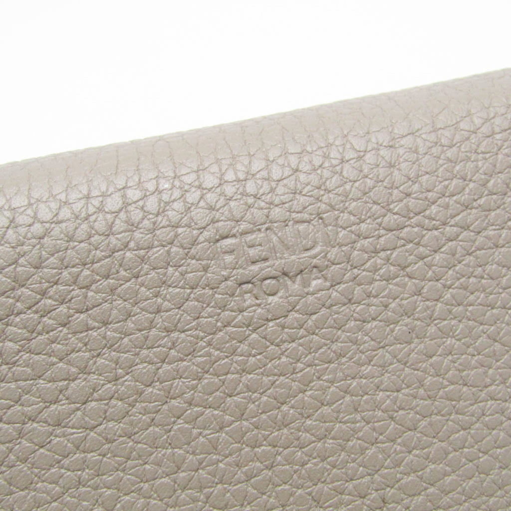 Fendi Beige Leather Long Wallet (Bi-Fold) (Pre-Owned)